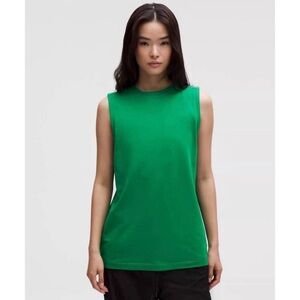 Lululemon All Yours Cotton Tank 🟢 Raceway Green | Small (XS Oversized) NWT